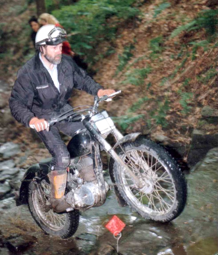 NJB Shocks owner Norman Blakemore with more than 60 years experience of riding off road, is still riding and building ever lighter bikes, but no longer competing