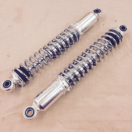NJB Ultimate Shocks, performance matched by good looks, polished aluminium and no exposed threads